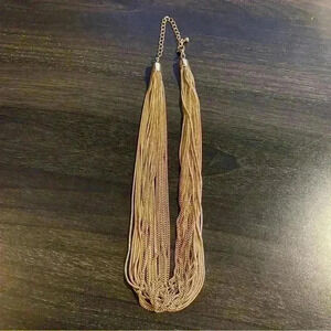 Gold Tone Multi Chain Necklace
